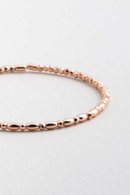 Minimal 18 Ayar Rose Altın Kaplama Gümüş Kelepçe Bileklik 5160834599