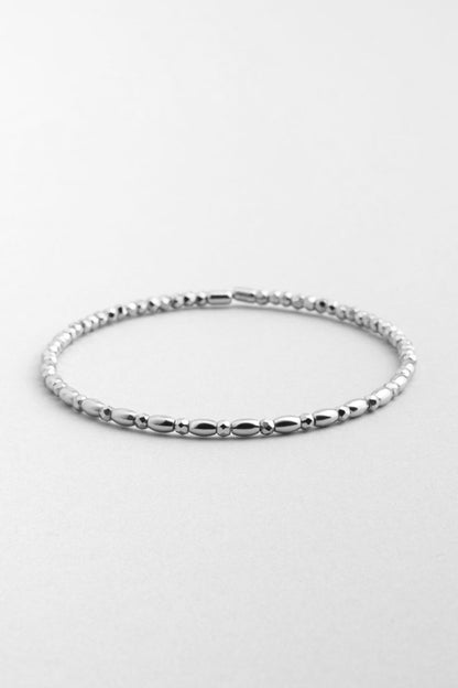 Minimal 18 Ayar Beyaz Altın Kaplama Gümüş Kelepçe Bileklik 5160839999