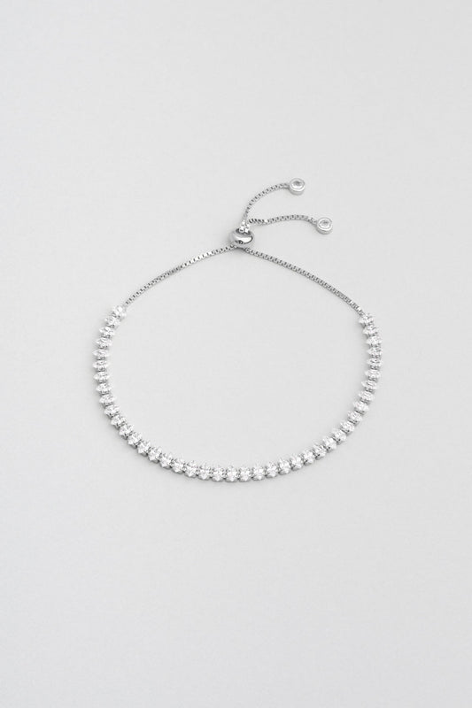 Modern Tasarım 18 Ayar Beyaz Altın Kaplama Ayarlanabilir Gümüş Su Yolu Bileklik 5160860199