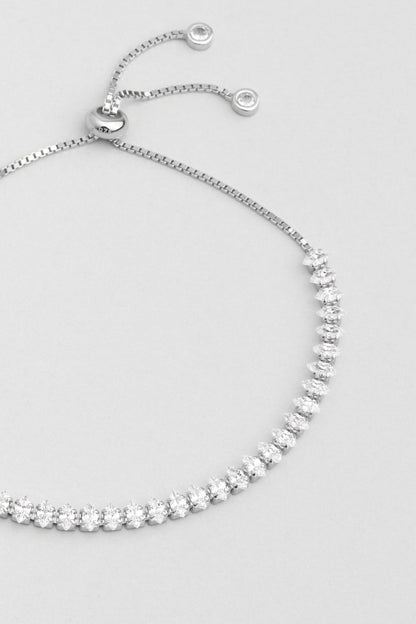 Modern Tasarım 18 Ayar Beyaz Altın Kaplama Ayarlanabilir Gümüş Su Yolu Bileklik 5160860199