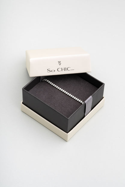 Modern Tasarım 18 Ayar Beyaz Altın Kaplama Ayarlanabilir Gümüş Su Yolu Bileklik 5160860199