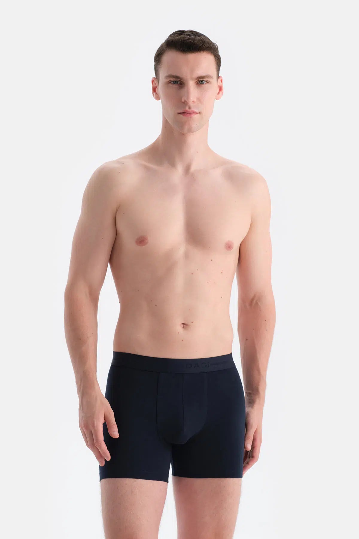Lacivert 5210 Düz Pamuk Boxer