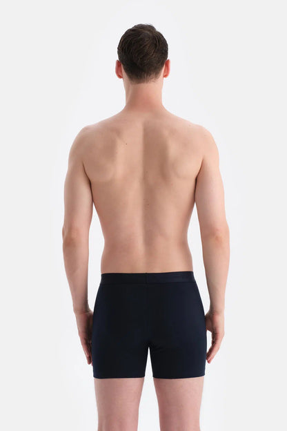 Lacivert 5210 Düz Pamuk Boxer