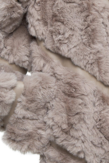 Melrose Kadın Vizon Teddy Deri Mont