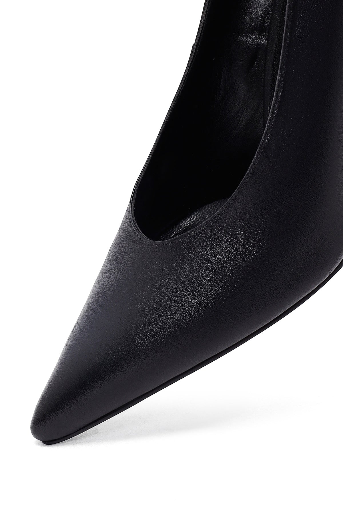 Kadın Siyah Ince Topuklu Deri Stiletto