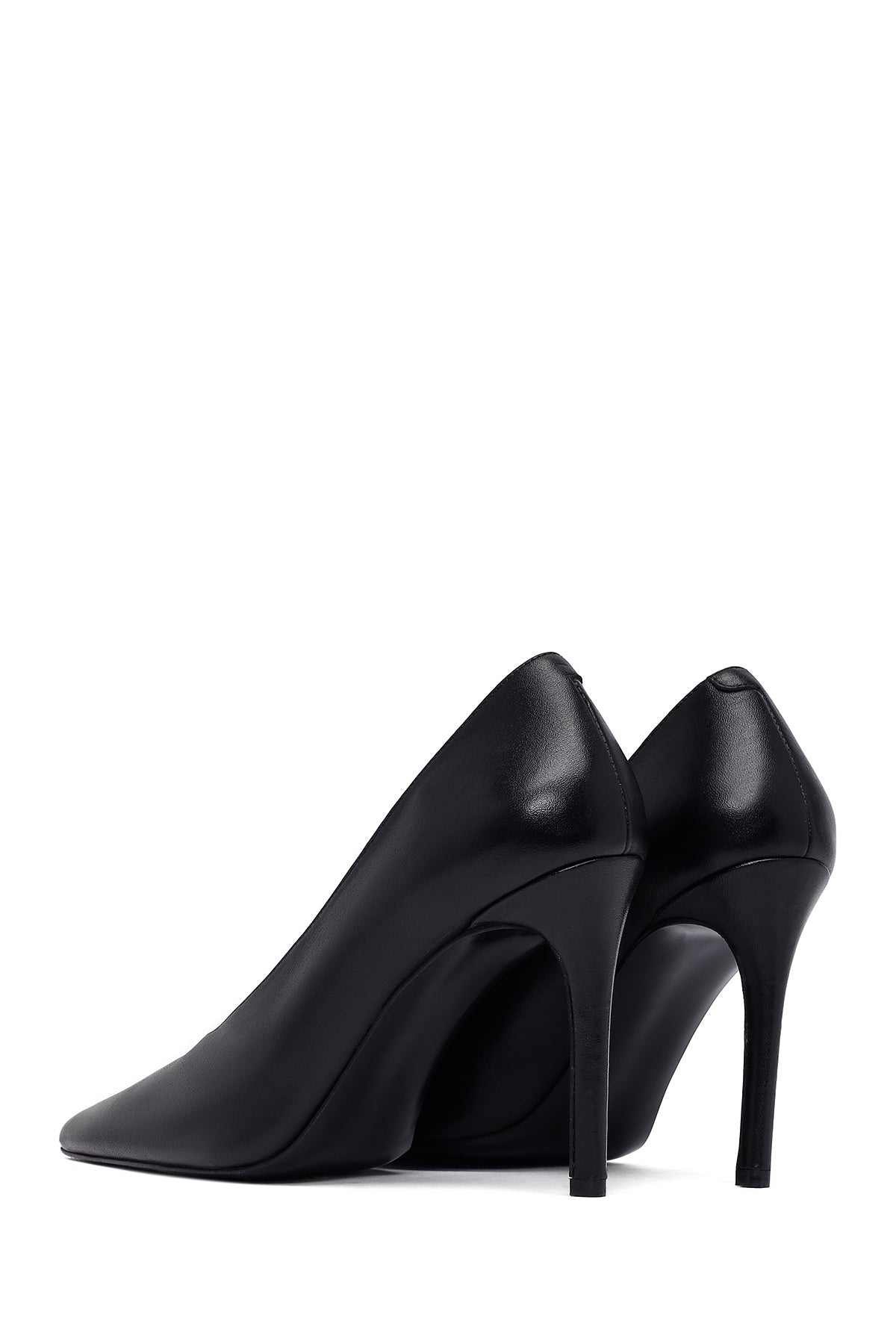 Kadın Siyah Ince Topuklu Deri Stiletto