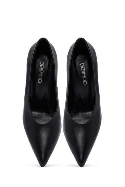 Kadın Siyah Ince Topuklu Deri Stiletto