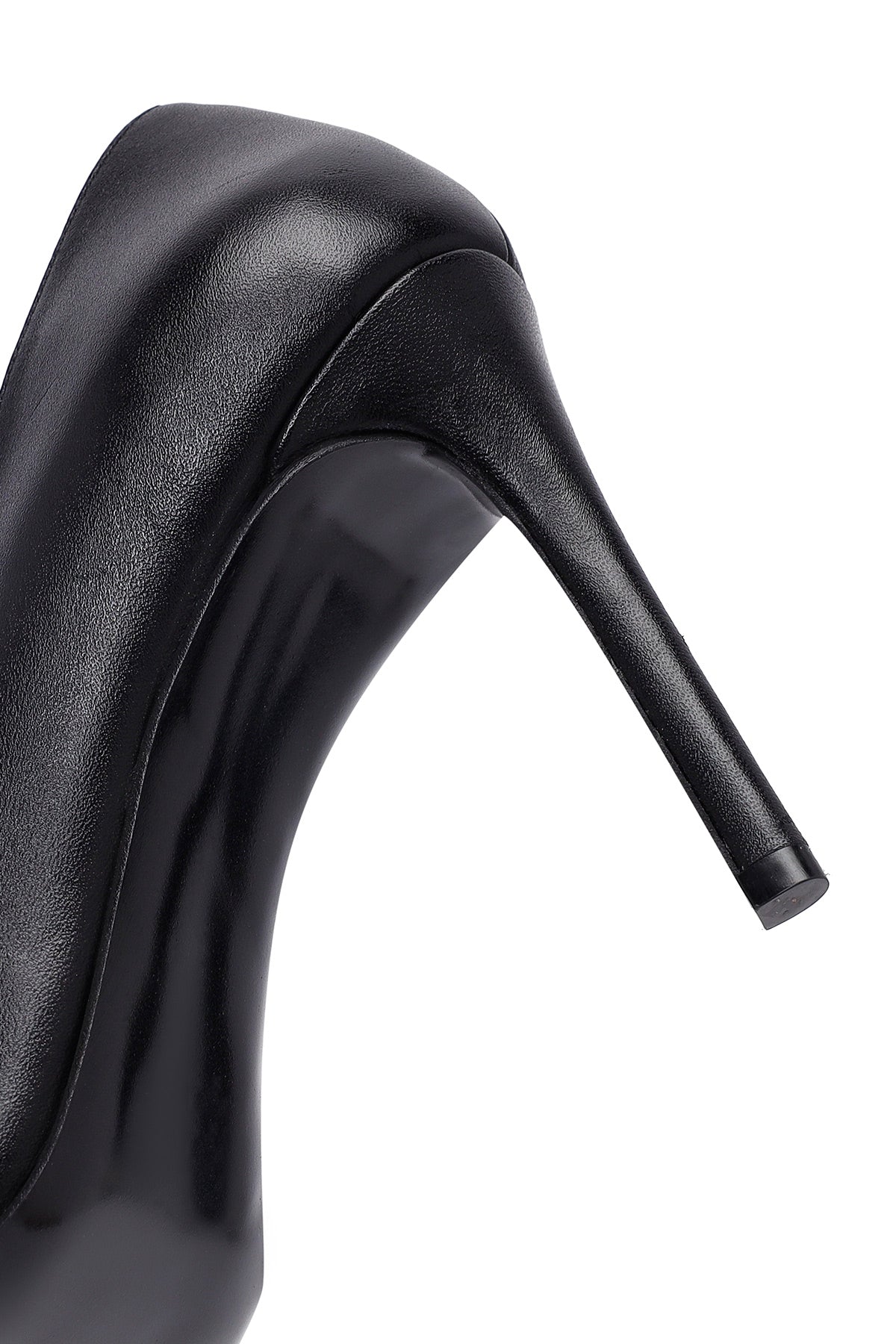 Kadın Siyah Ince Topuklu Deri Stiletto