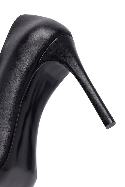 Kadın Siyah Ince Topuklu Deri Stiletto