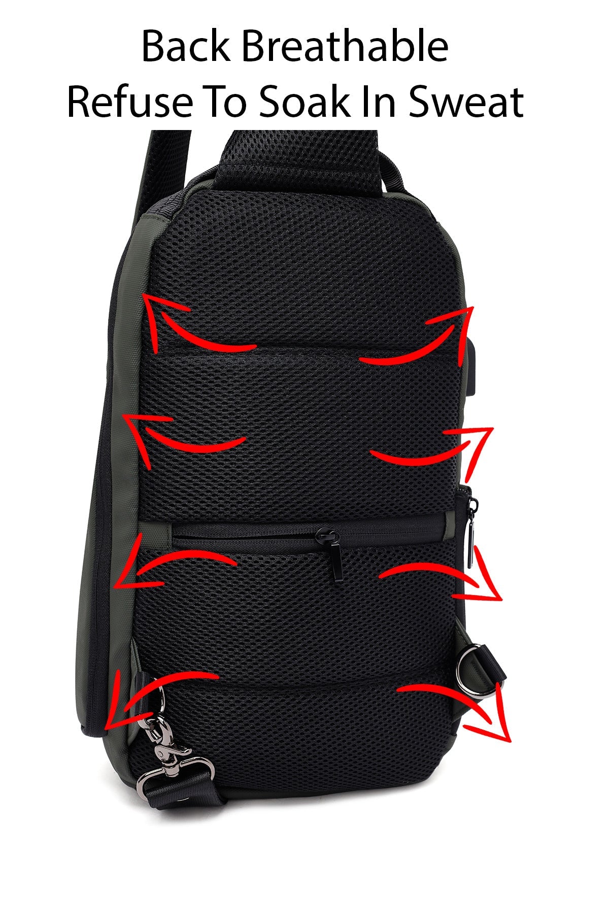 D-pack Erkek Haki Teknolojik Kumaş Çapraz Çanta