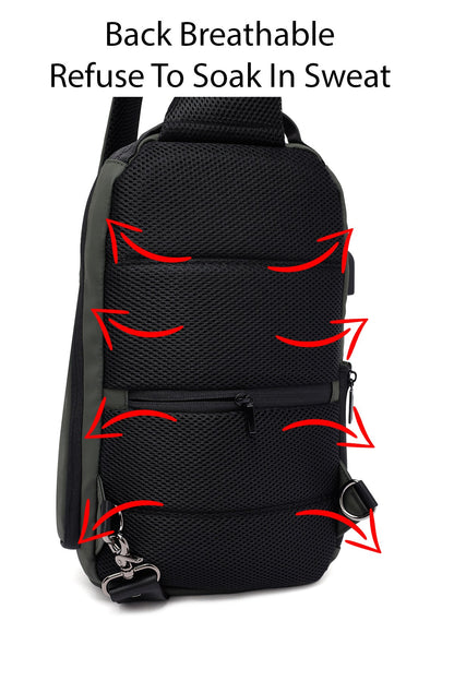 D-pack Erkek Haki Teknolojik Kumaş Çapraz Çanta