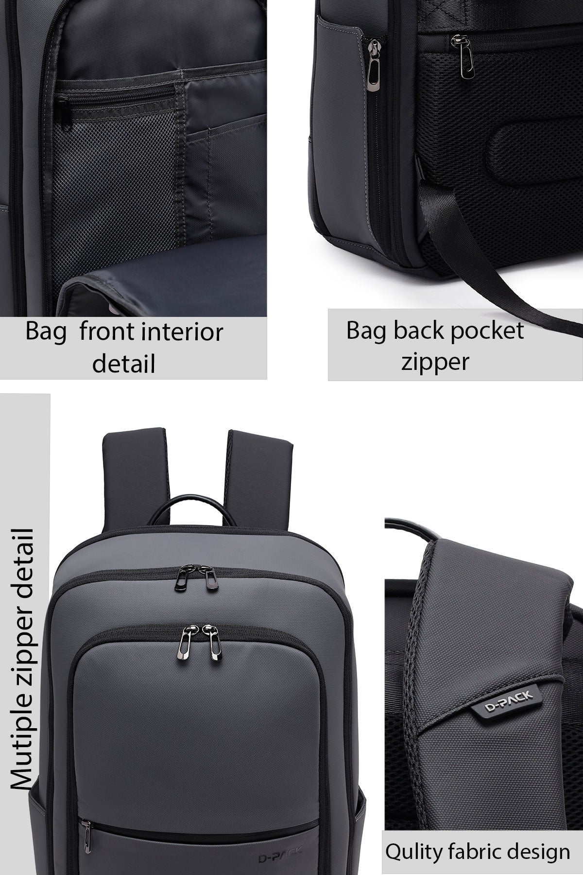 D-pack Erkek Gri Sırt Çantası
