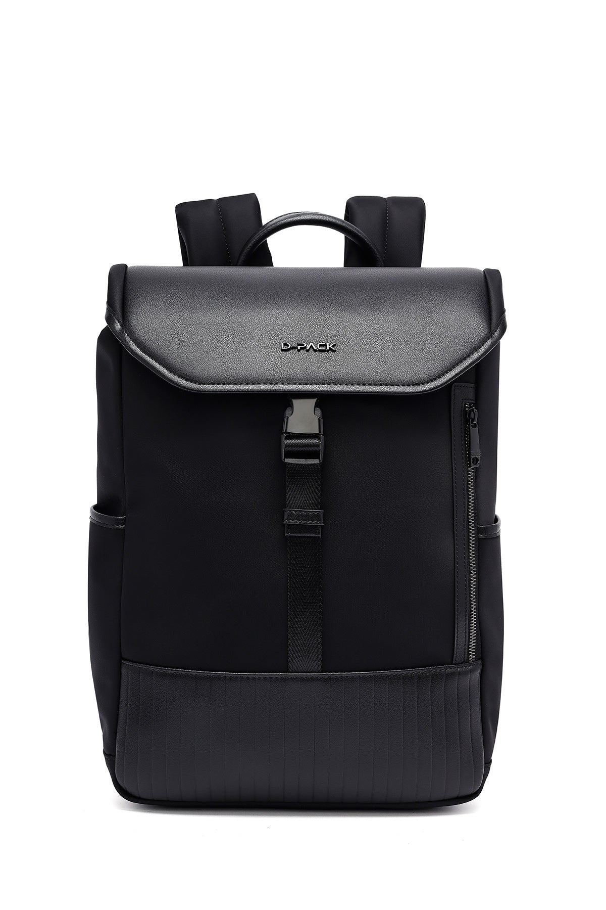 D-pack Erkek Siyah Deri Sırt Çantası