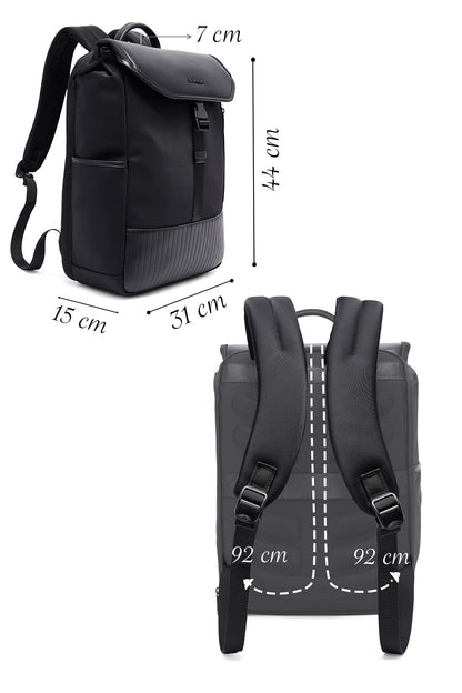 D-pack Erkek Siyah Deri Sırt Çantası