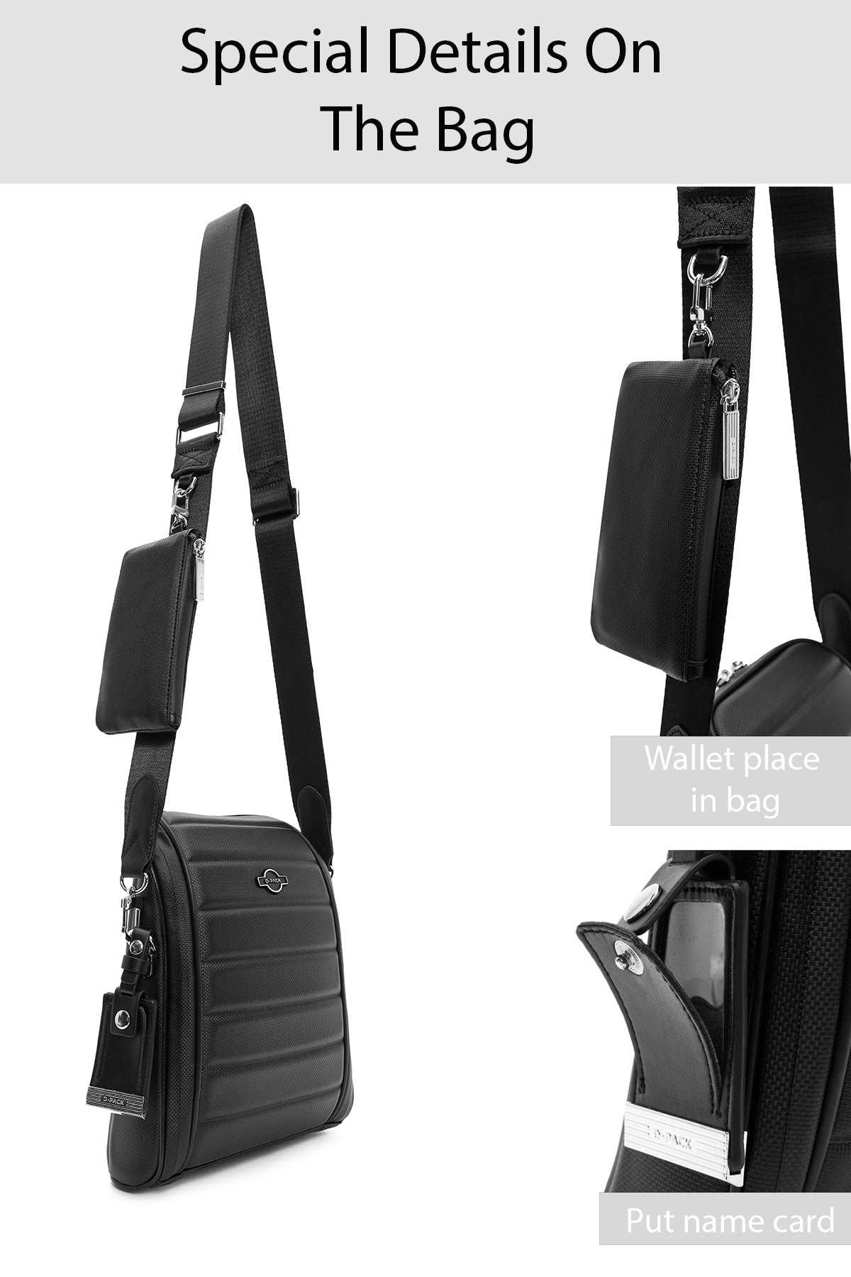D-pack Erkek Siyah Çapraz Çanta