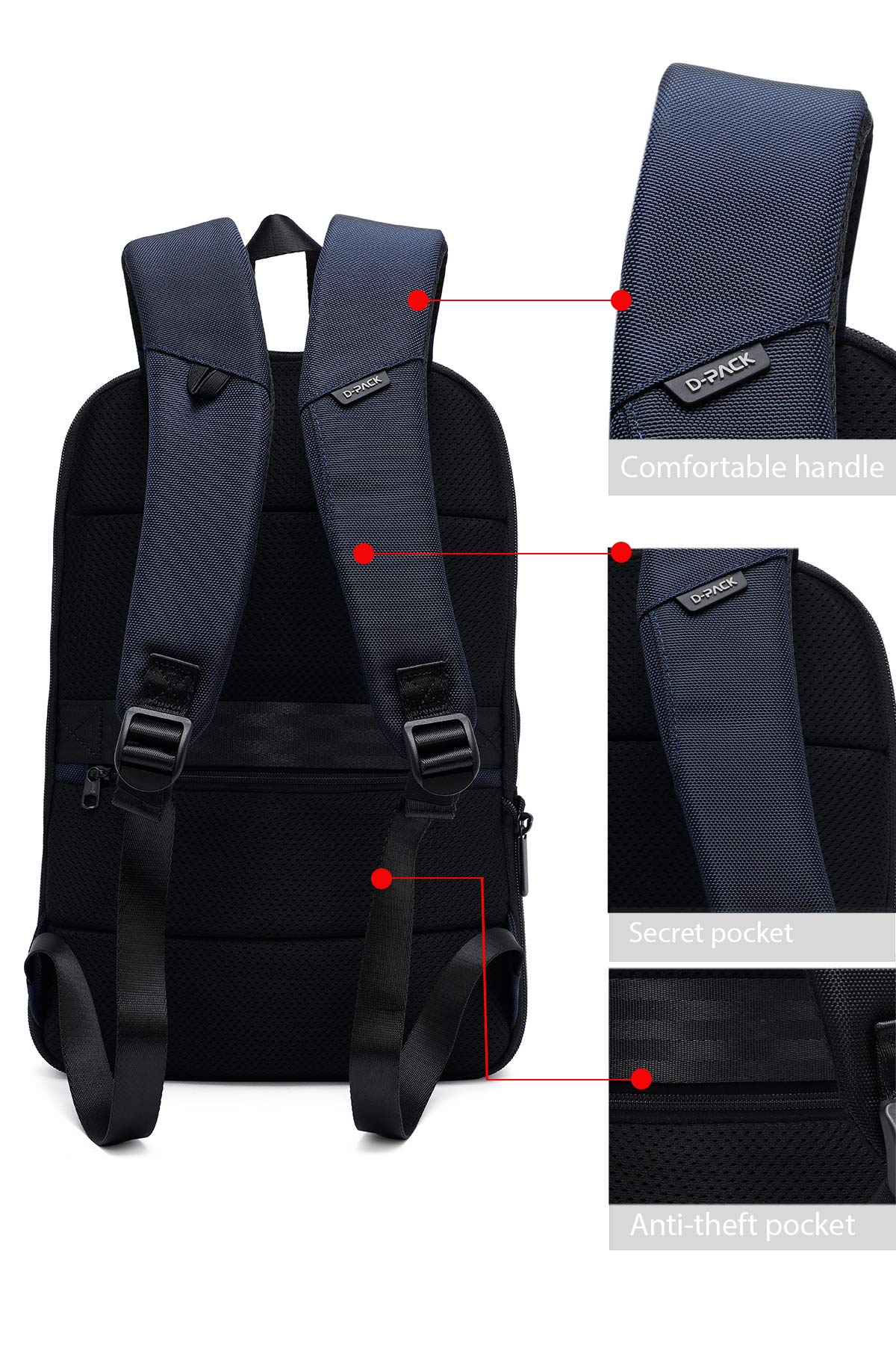D-pack Erkek Lacivert Sırt Çantası