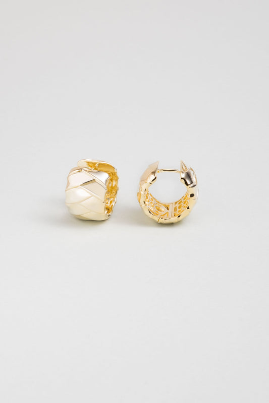 Dolce 18 Ayar Sarı Altın Kaplama Gümüş Halka Küpe 5163084499