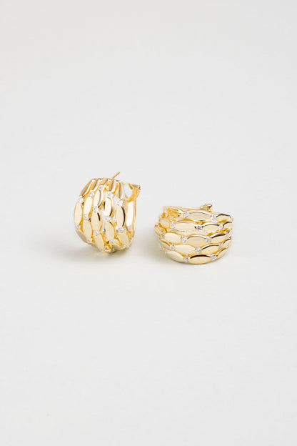 Hera 18 Ayar Sarı Altın Kaplama Gümüş Küpe 5163090144