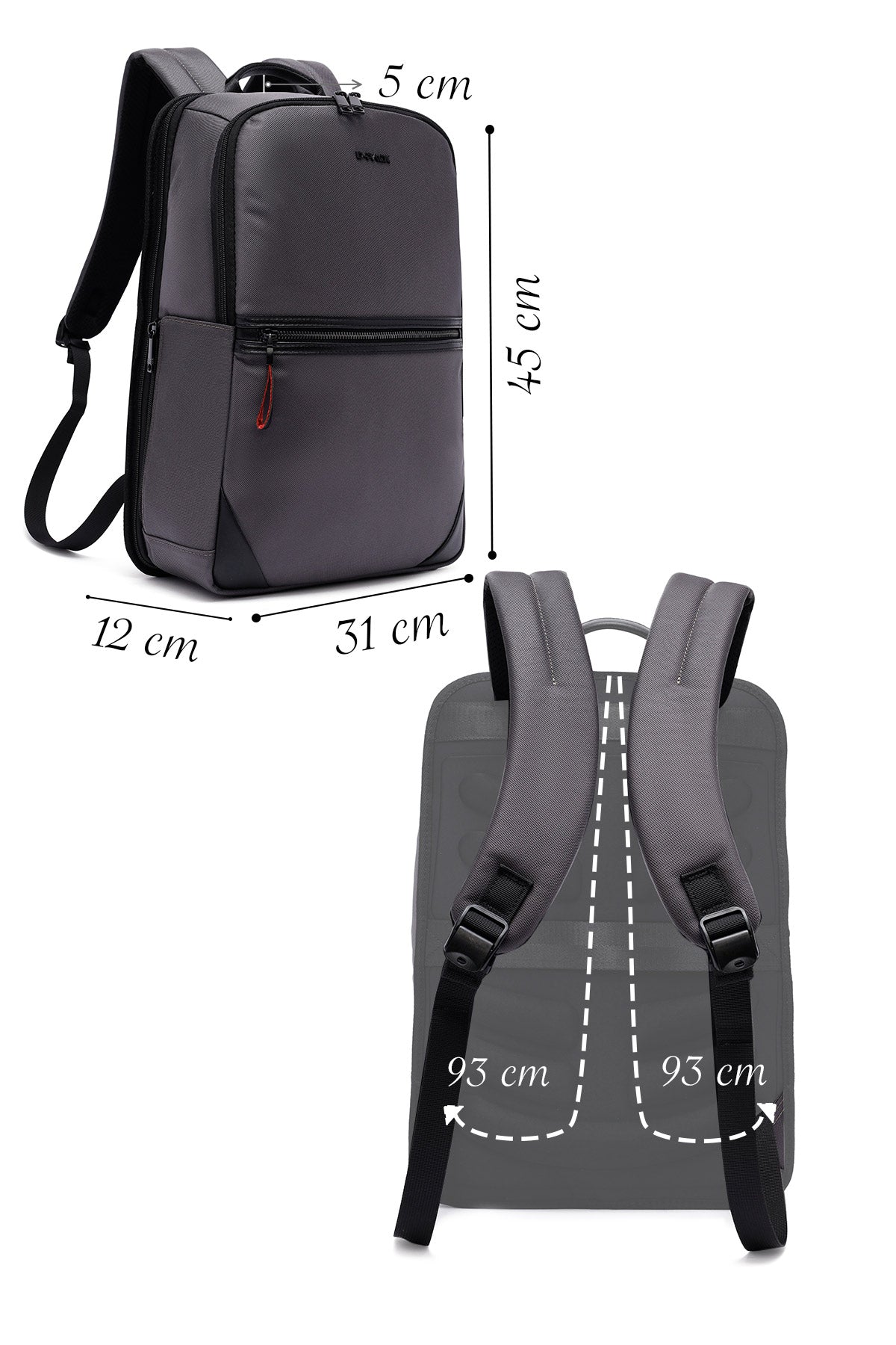 D-pack Erkek Gri Kumaş Sırt Çantası