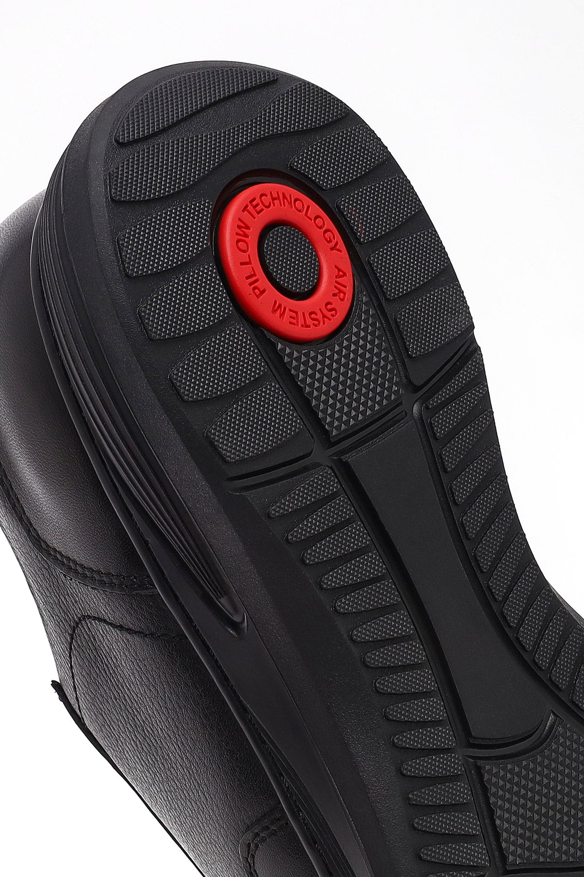 Erkek Siyah Bağcıklı Deri Casual Sneaker