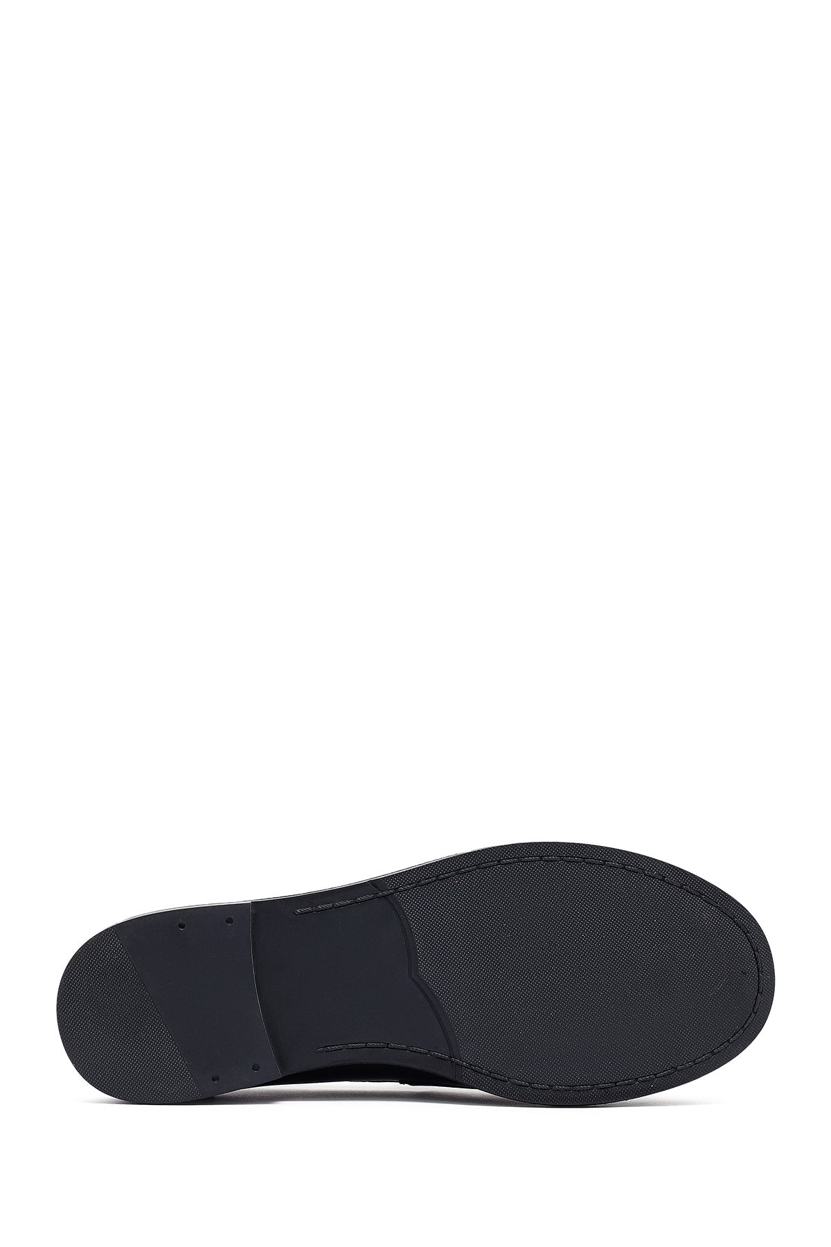 Kadın Siyah Deri Maskülen Loafer