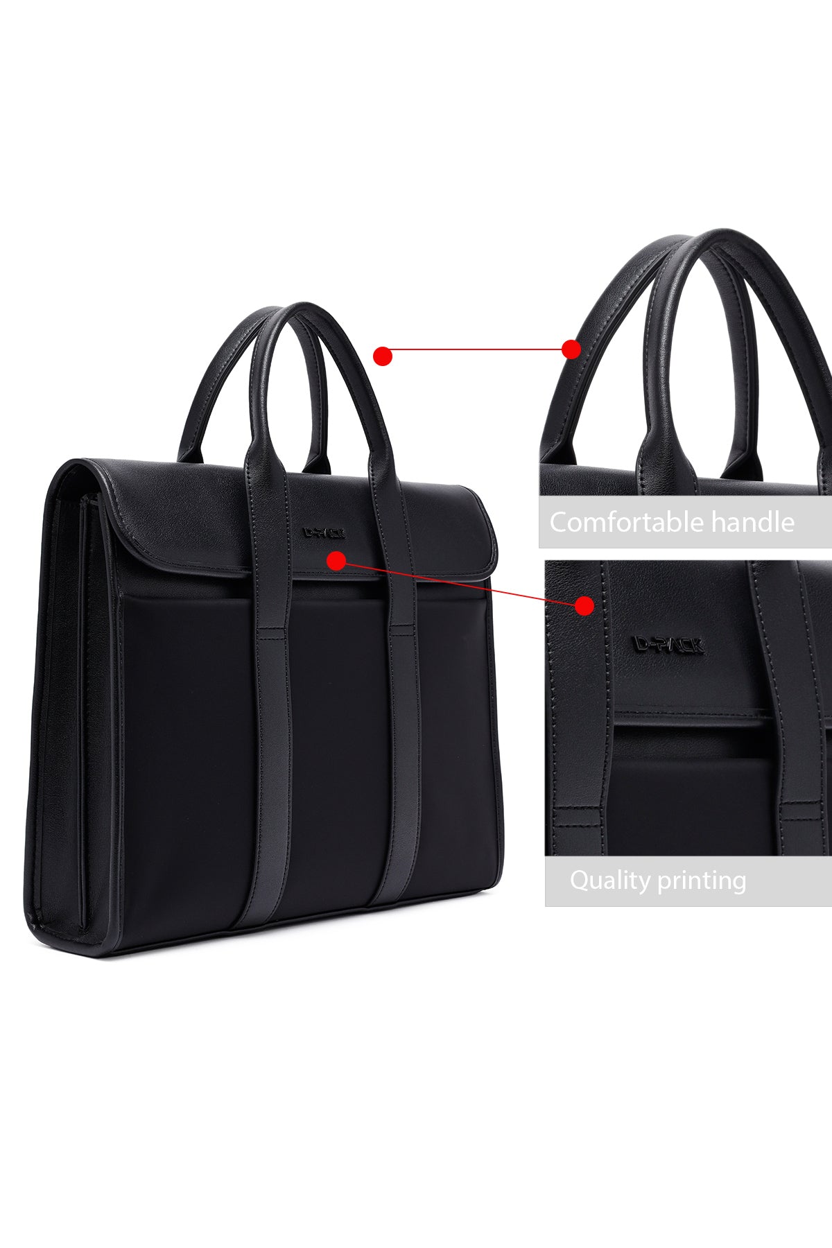 D-pack Erkek Siyah Kumaş Evrak Çantası