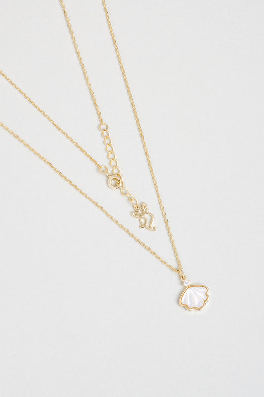 Deniz Kabuğu 18 Ayar Sarı Altın Kaplama 45 Cm Gümüş Kolye 5163794644