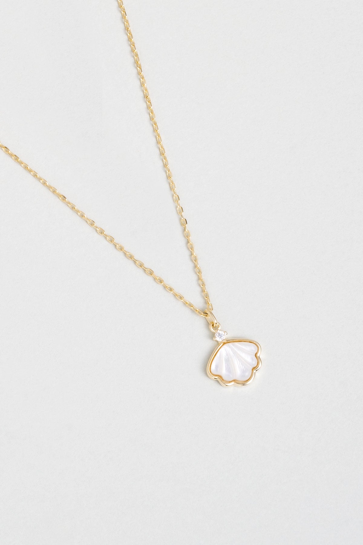 Deniz Kabuğu 18 Ayar Sarı Altın Kaplama 45 Cm Gümüş Kolye 5163794644