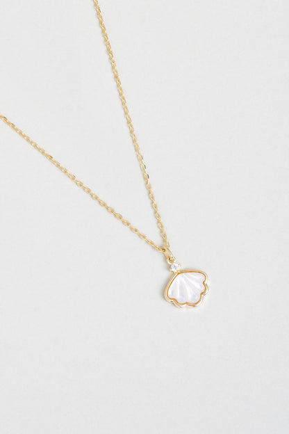 Deniz Kabuğu 18 Ayar Sarı Altın Kaplama 45 Cm Gümüş Kolye 5163794644