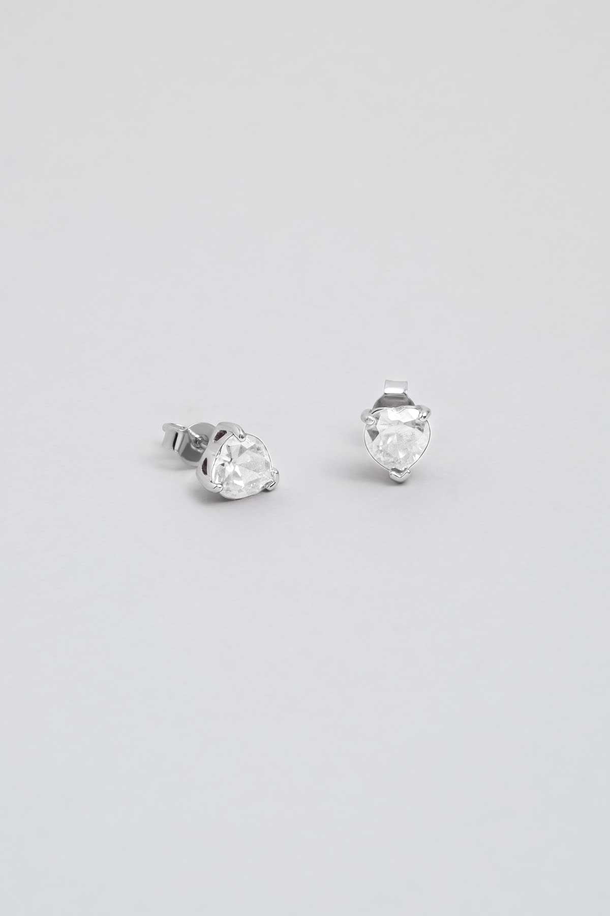 Isabella 18 Ayar Beyaz Altın Kaplama Gümüş Küpe 5164260199