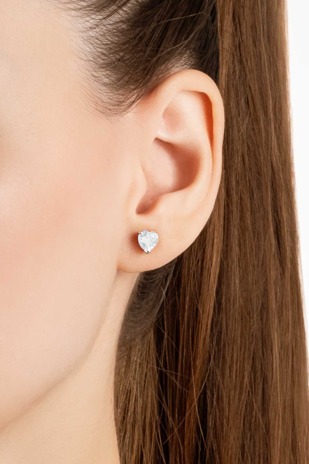 Isabella 18 Ayar Beyaz Altın Kaplama Gümüş Küpe 5164260199