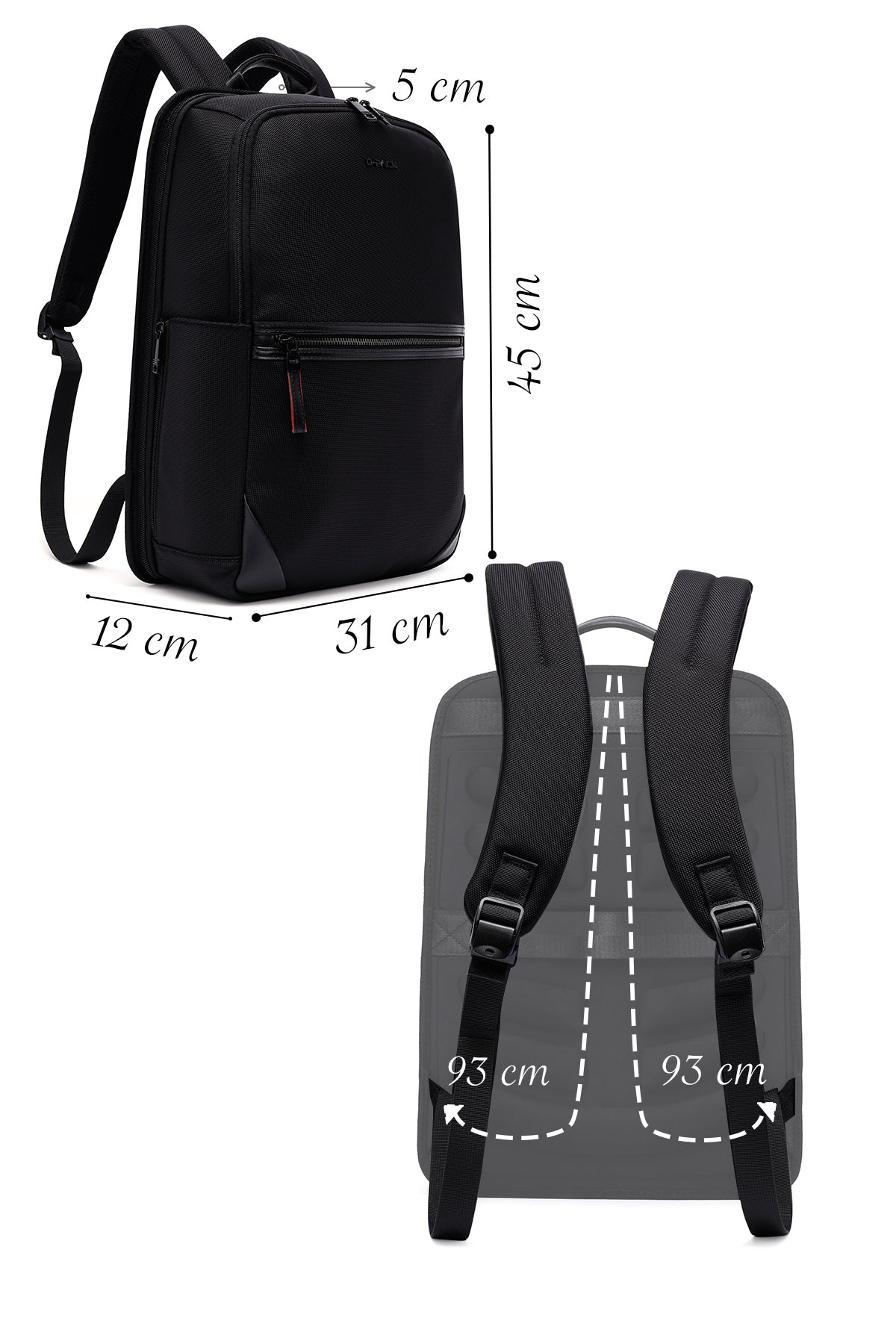 D-pack Erkek Siyah Kumaş Sırt Çantası