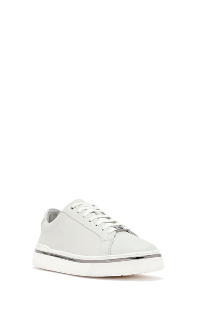 Erkek Beyaz Bağcıklı Deri Sneaker