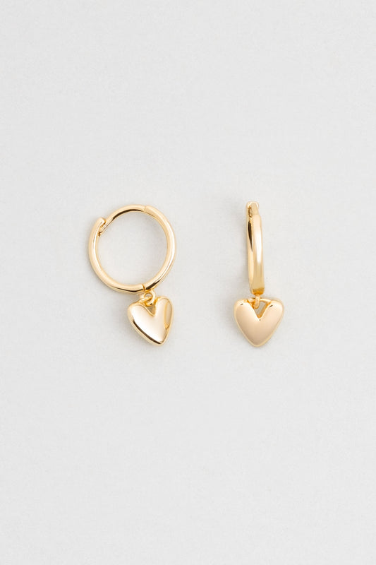 Romantik 18 Ayar Sarı Altın Kaplama Gümüş Küpe 5166494499