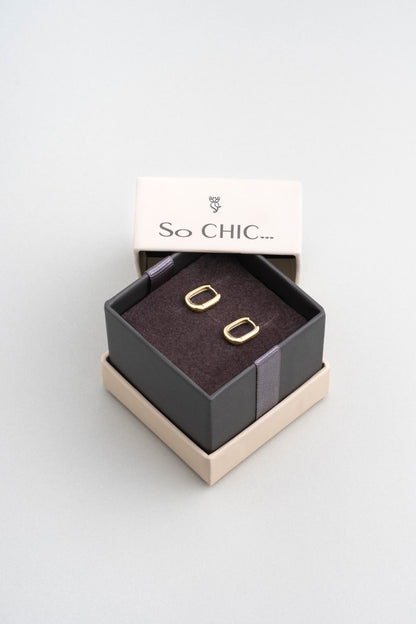 Klasik 18 Ayar Sarı Altın Kaplama Gümüş Küpe 5166554499