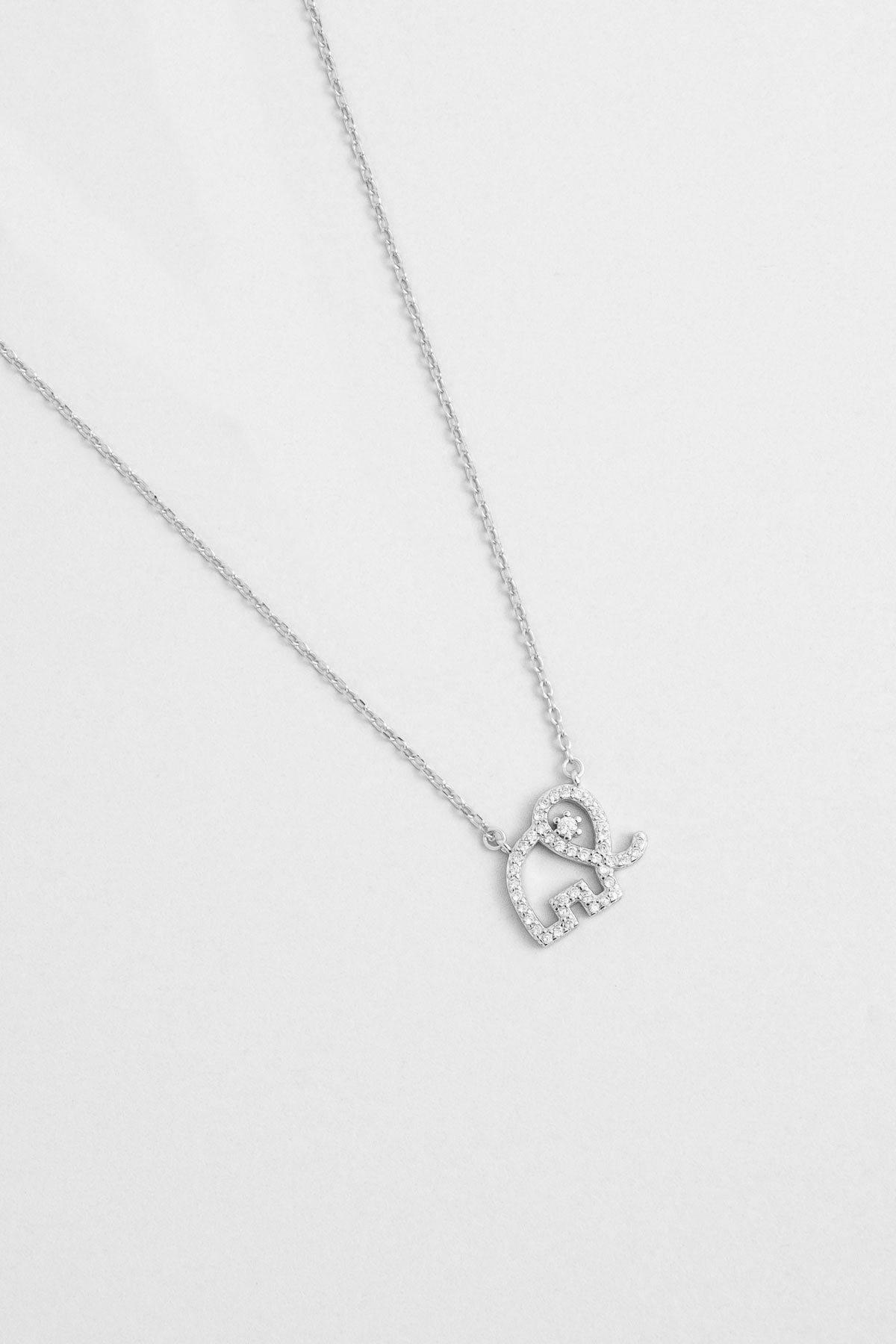 Bereket 18 Ayar Beyaz Alltın Kaplama 45 Cm Gümüş Kolye 5166840199