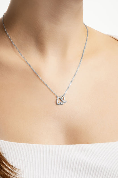 Bereket 18 Ayar Beyaz Alltın Kaplama 45 Cm Gümüş Kolye 5166840199