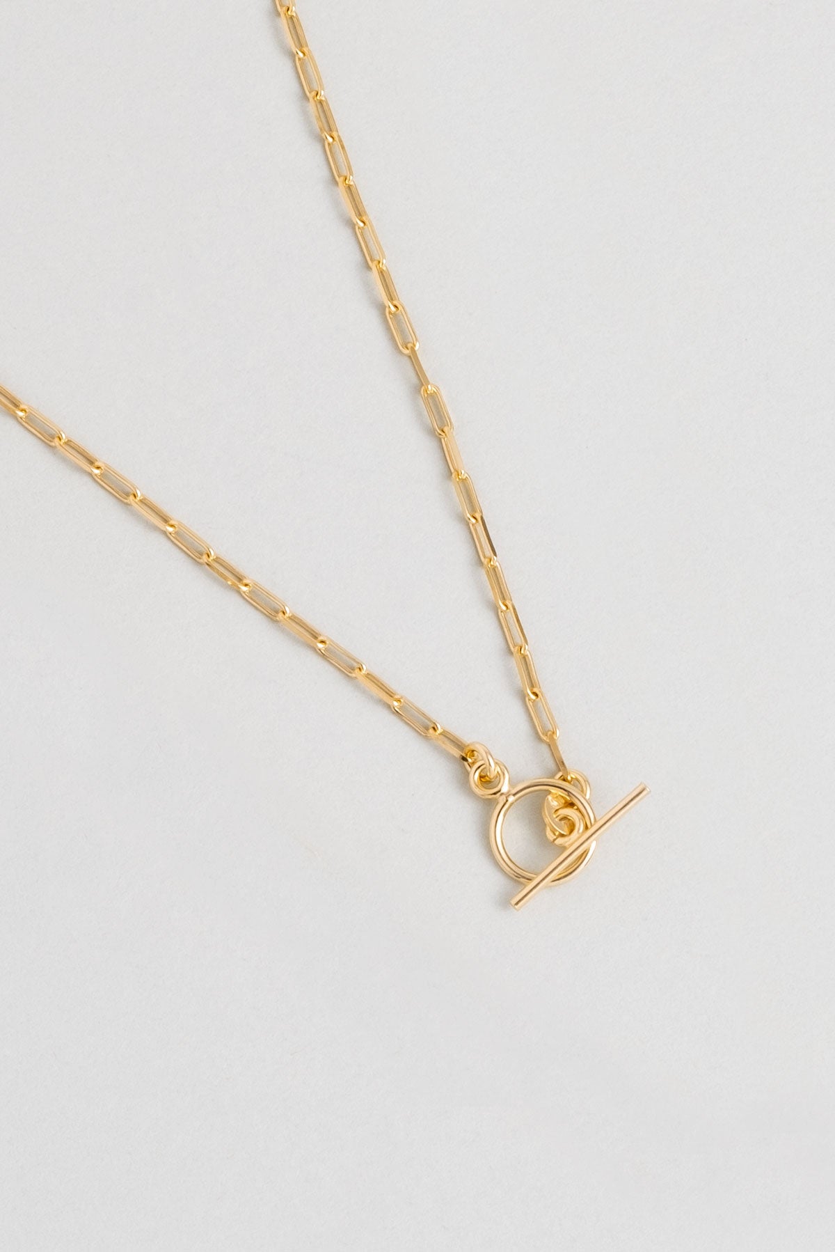 Italyan T Kilit 18 Ayar Sarı Altın Kaplama 45 Cm Gümüş Zincir Kolye 5167494499