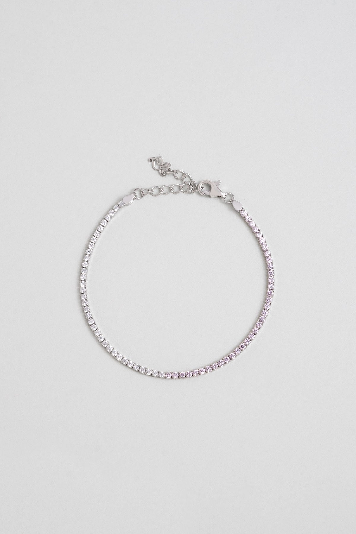 Maia 18 Ayar Beyaz Altın Kaplama 19 Cm Gümüş Su Yolu Bileklik 5167870399