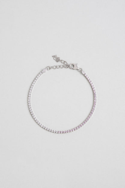 Maia 18 Ayar Beyaz Altın Kaplama 19 Cm Gümüş Su Yolu Bileklik 5167870399