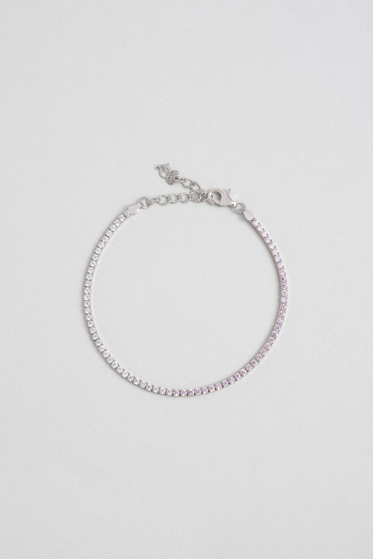 Maia 18 Ayar Beyaz Altın Kaplama 19 Cm Gümüş Su Yolu Bileklik 5167870399