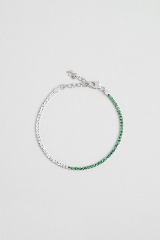 Maia 18 Ayar Beyaz Altın Kaplama 19 Cm Gümüş Su Yolu Bileklik 5167870499