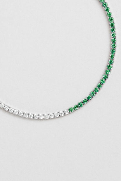 Maia 18 Ayar Beyaz Altın Kaplama 19 Cm Gümüş Su Yolu Bileklik 5167870499