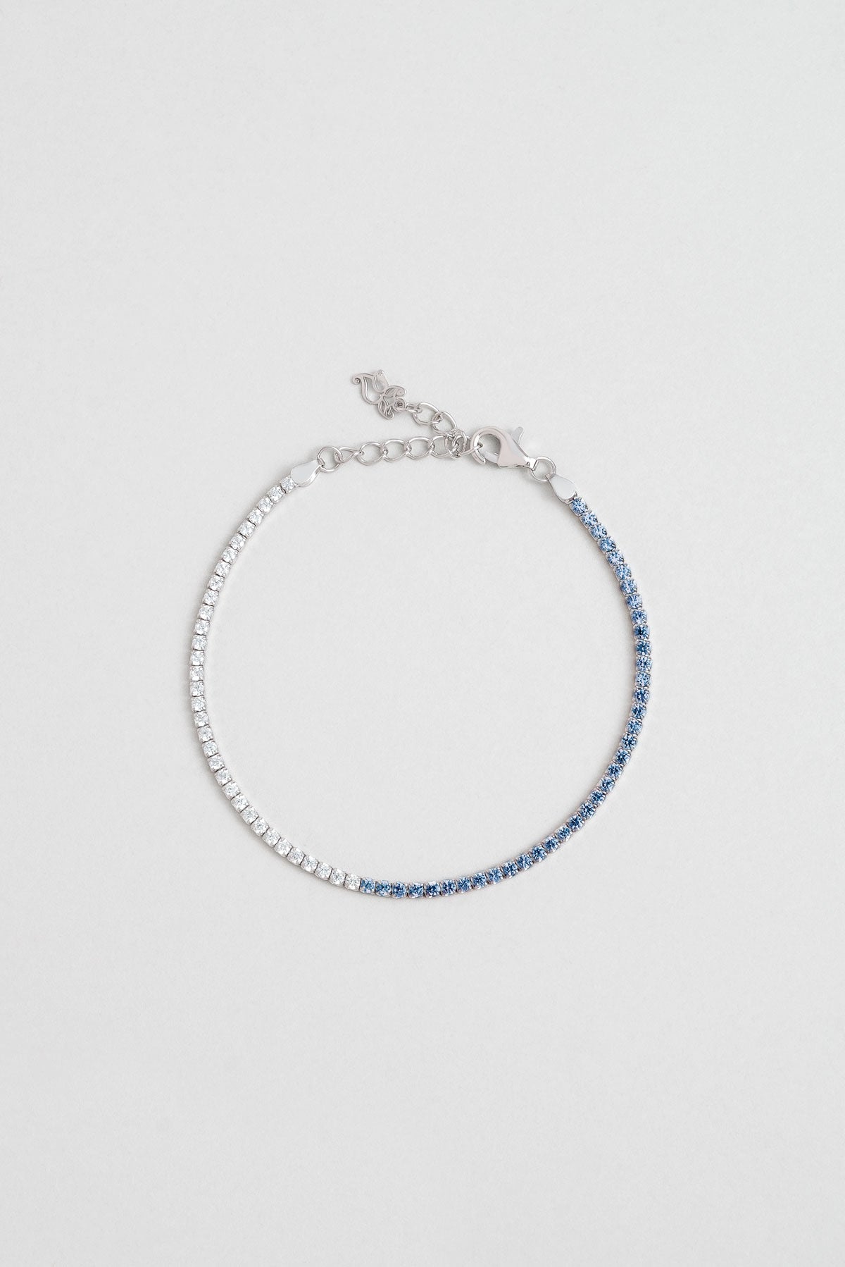 Maia 18 Ayar Beyaz Altın Kaplama 19 Cm Gümüş Su Yolu Bileklik 5167870599