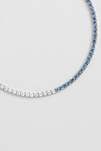 Maia 18 Ayar Beyaz Altın Kaplama 19 Cm Gümüş Su Yolu Bileklik 5167870599