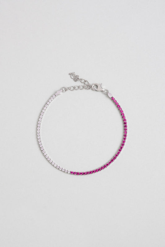 Maia 18 Ayar Beyaz Altın Kaplama 19 Cm Gümüş Su Yolu Bileklik 5167873999