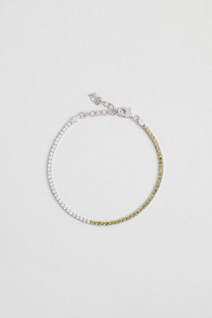 Maia 18 Ayar Beyaz Altın Kaplama 19 Cm Gümüş Su Yolu Bileklik 5167875499