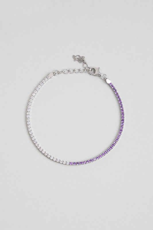 Maia 18 Ayar Beyaz Altın Kaplama 19 Cm Gümüş Su Yolu Bileklik 5167878999