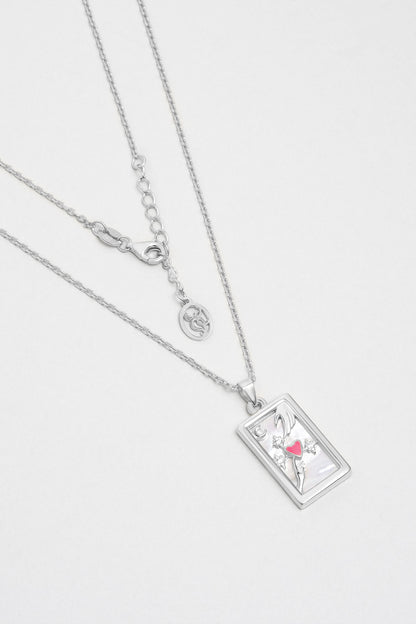 Aşk Dokunuşu 18 Ayar Beyaz Altın Kaplama 45 Cm Gümüş Kolye 5168144699