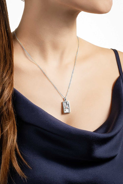 Aşk Dokunuşu 18 Ayar Beyaz Altın Kaplama 45 Cm Gümüş Kolye 5168144699